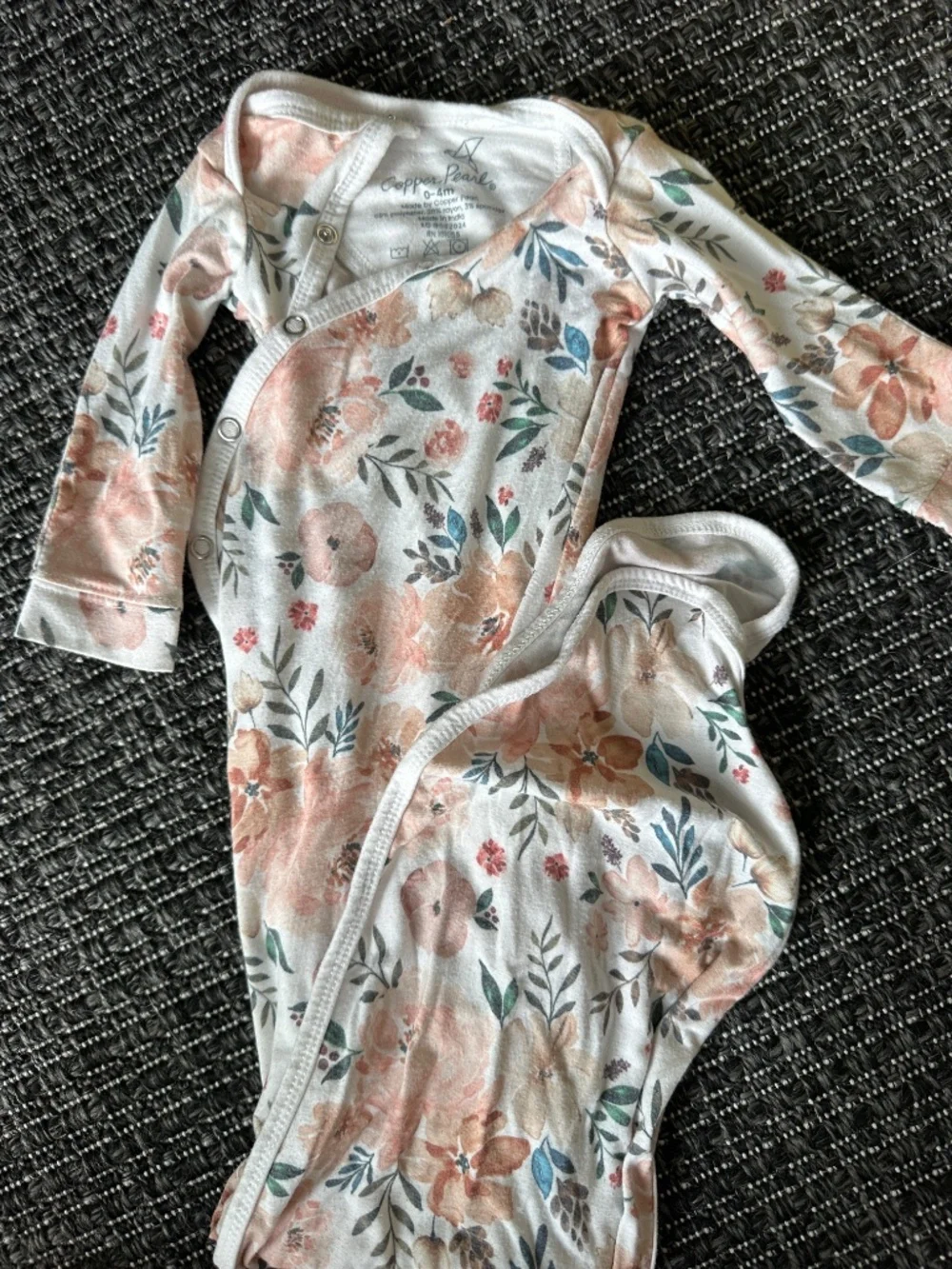 Copper Pearl Knotted Gowns (set of 3) - 0-4 month